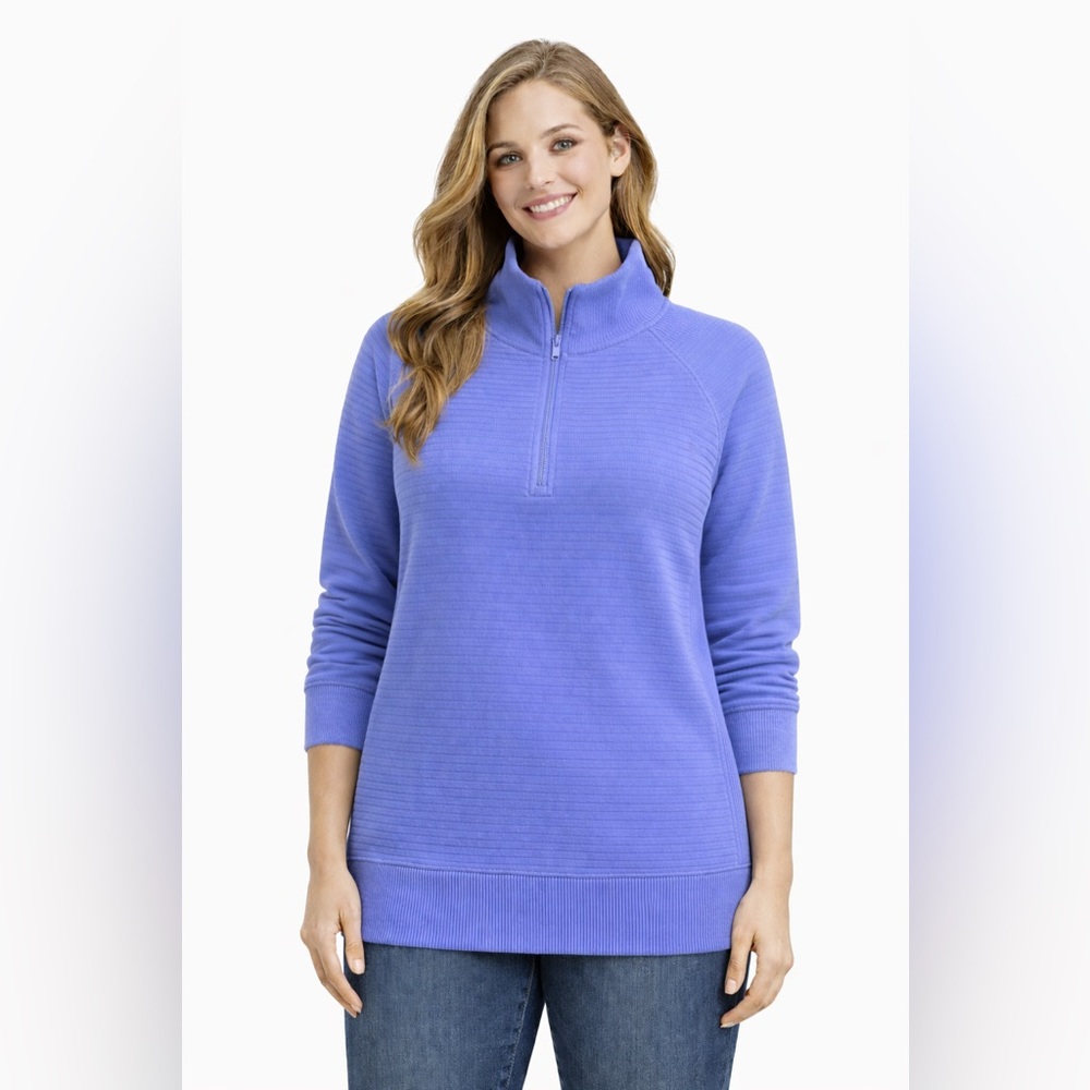 REITMANS HYBA Purple Lavender Blue Half-Zip Sweater Pullover